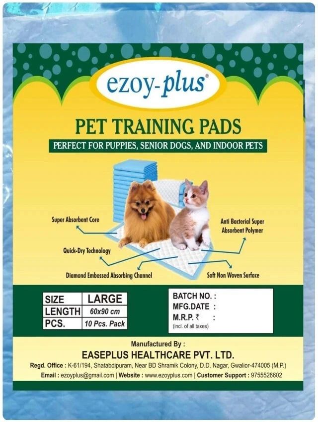ezoy plus Pee pad & Pets Dog Training Pads/ Potty Pads Large size (60*90cm) 10 pcs Dog, Cat Pet Mat-picture-45