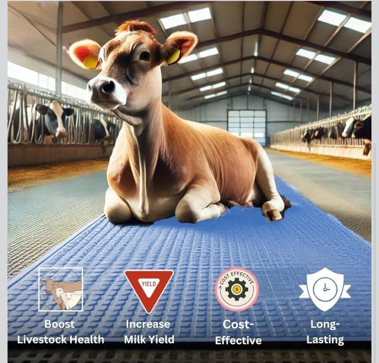 ginti Comfort Zone Cow Mat Durable Cushion Flooring for Dairy Sheds Cat, Cow, Dog, Guinea Pig, Hamster, Miniature Pig, Rabbit, Tortoise Pet Mat-picture-47