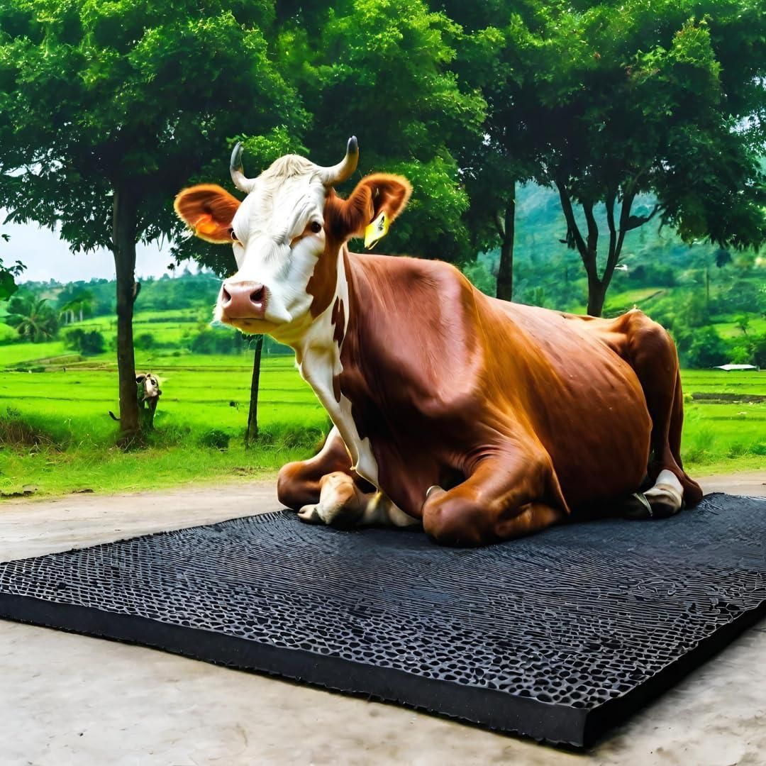 hakex Cow Mat_Waterproof_Rubber Mat 8*5 Feet BPA Free For Horse Cow, Dog, Hamster, Guinea Pig, Miniature Pig Pet Mat-picture-17