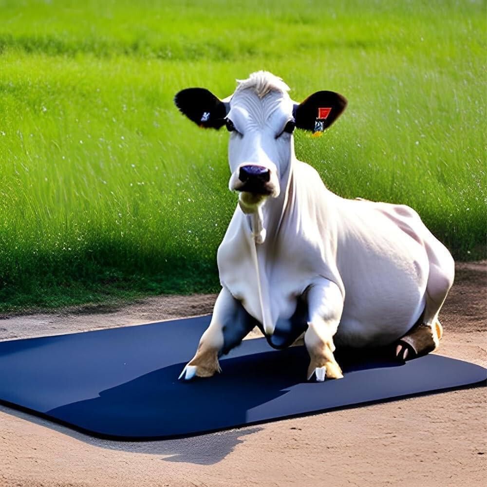 Cow Mat For COw,Buffalo, Horse And All Pet Animals Black Rubber Mat Cow, Dog, Guinea Pig, Hamster, Miniature Pig Pet Mat-image-0