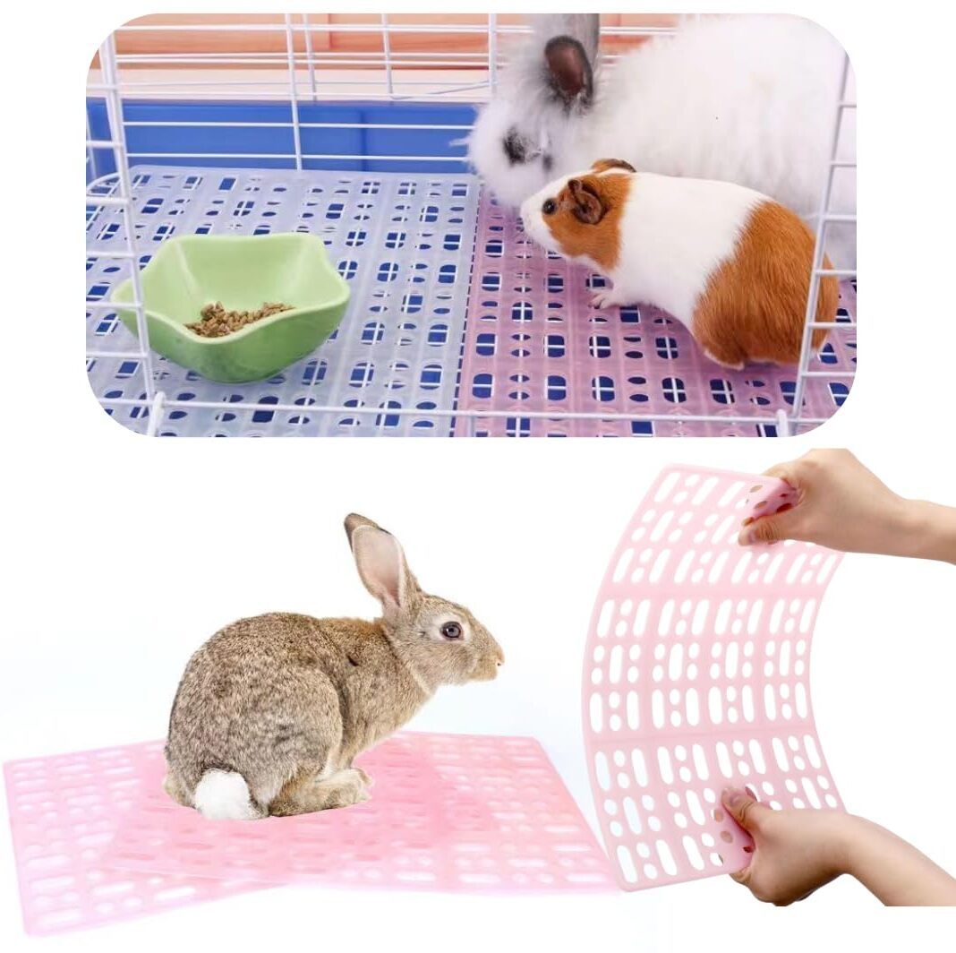2 Pcs (34*25Cm) Pet Cage Mat Non-Slip Resting Floor Mats–Waterproof Feet Pad Dog, Cat, Hamster, Rabbit Pet Mat-image-25