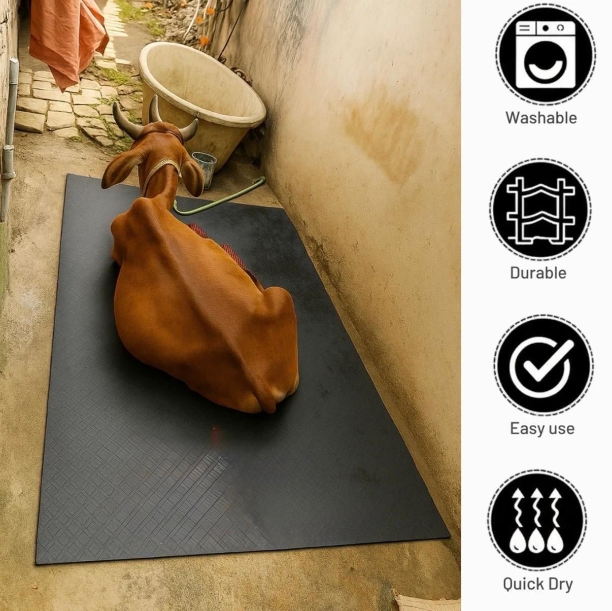 Dairy Flooring Expert Cow Mat Premium Rubber Support Cat, Cow, Dog, Guinea Pig, Hamster, Miniature Pig, Rabbit, Tortoise Pet Mat-image-42