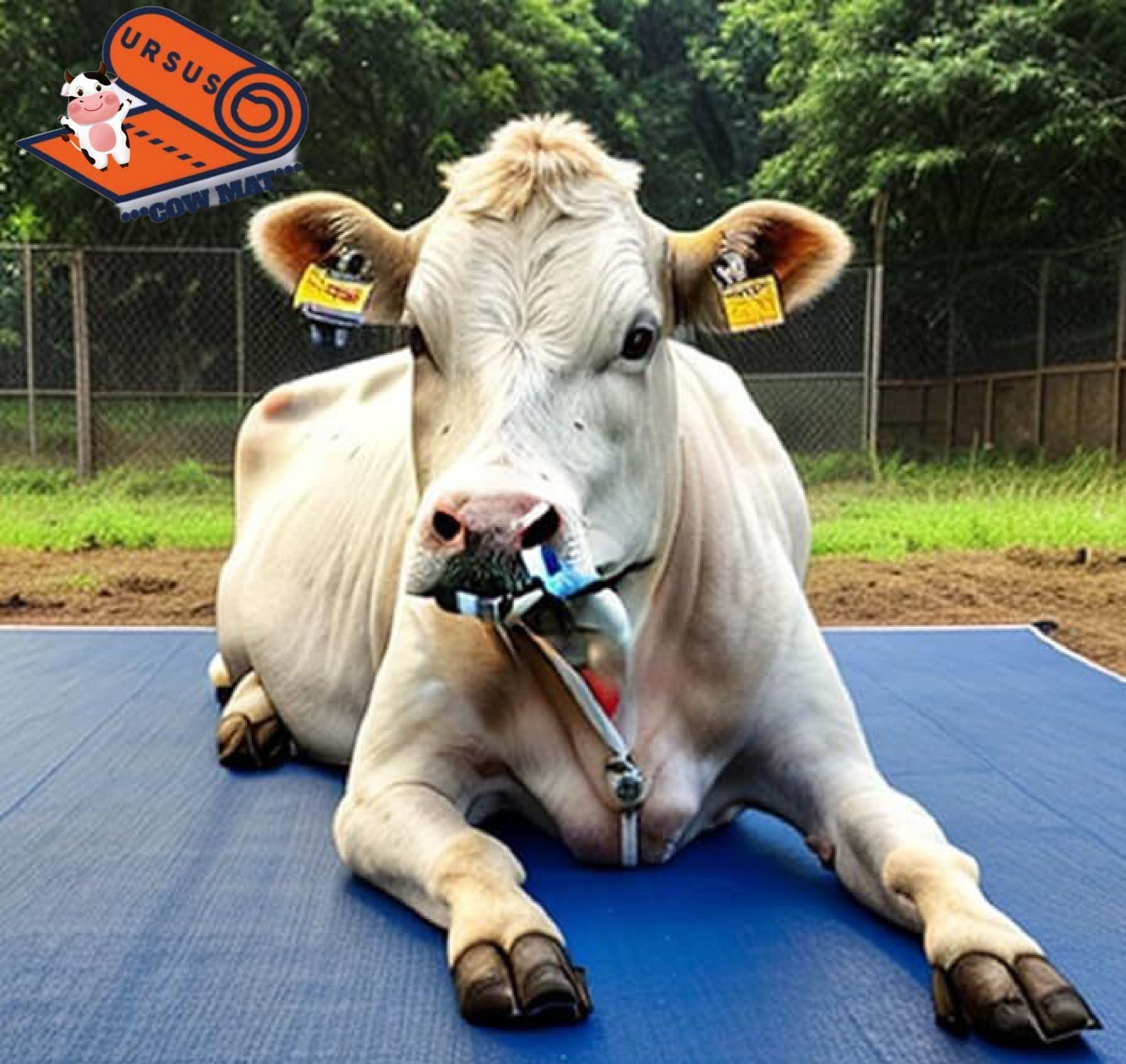 haryana jindal DASII MAT Waterproof Animal Feeding Mat for Cow, Buffalo & Bull(Deluxe, Blue) Cow, Dog, Hamster, Guinea Pig, Miniature Pig Pet Mat-picture-36