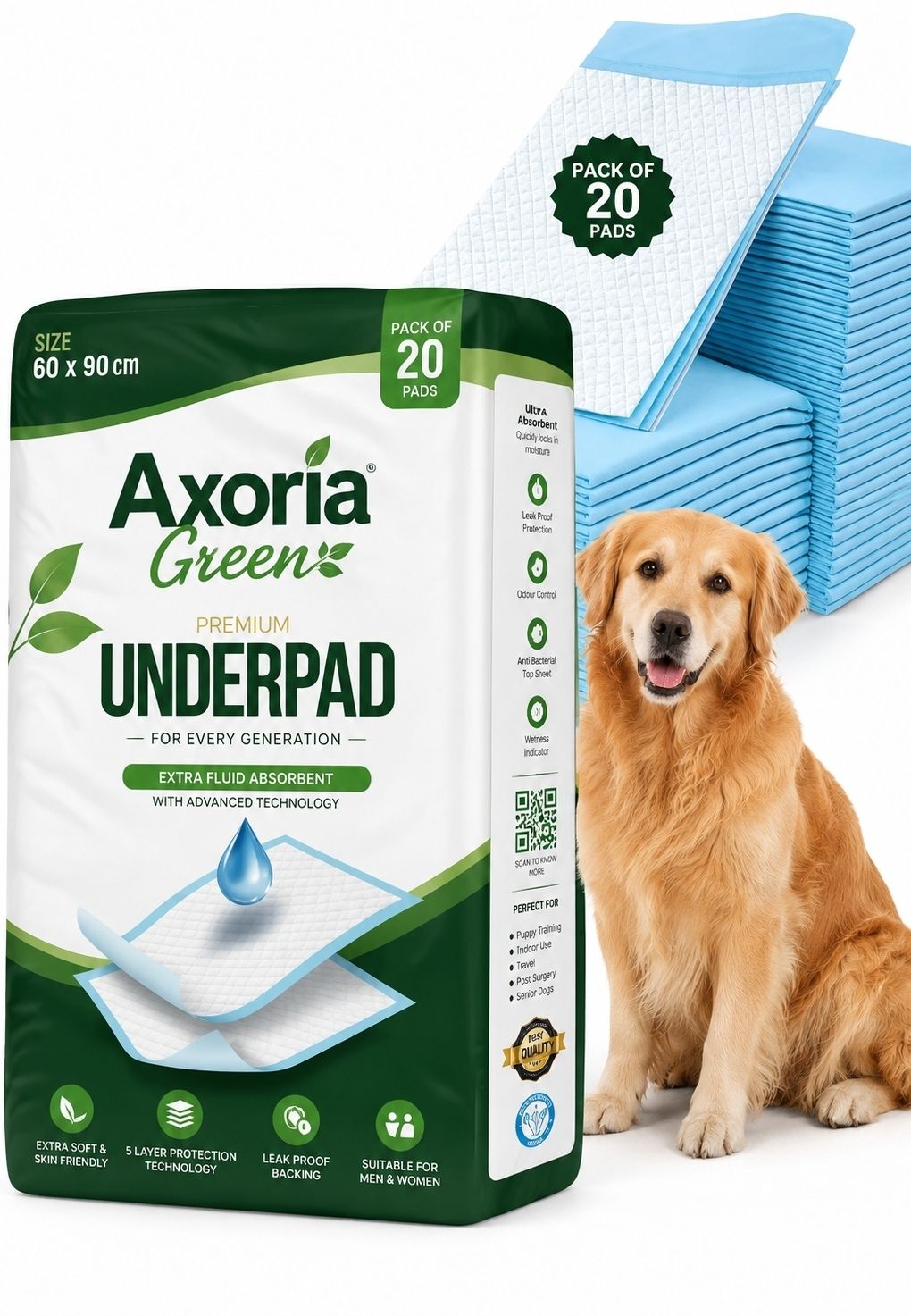 60*90cm dog pee pads-20count potty training pads for dogs, rabbit ,cats Cat, Rabbit, Dog Pet Mat-image-24