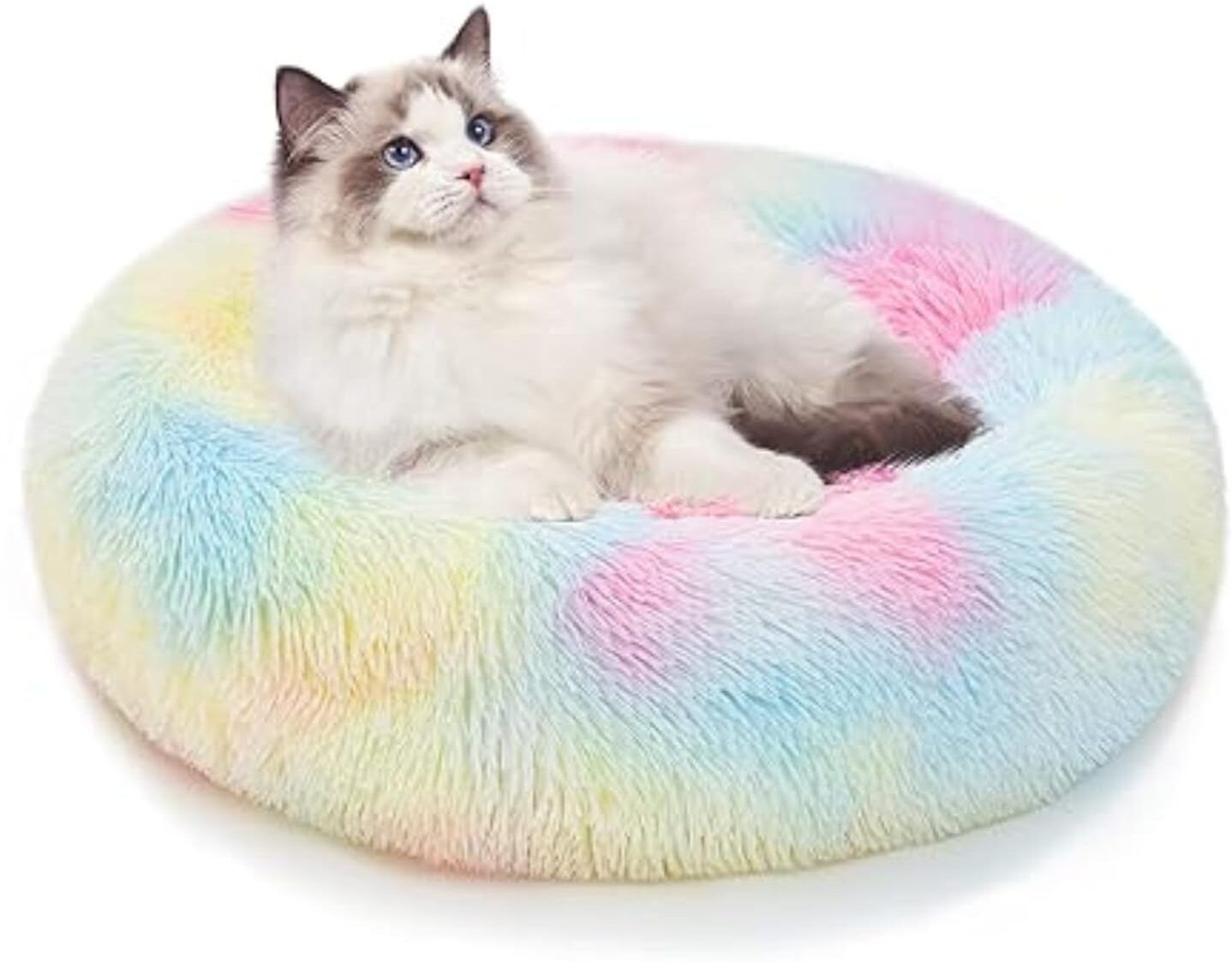 Cozy Comfortable for All Seasons Summer Winter pet Bed, Faux Fur, Small Cat, Dog, Rabbit Pet Mat-image-1