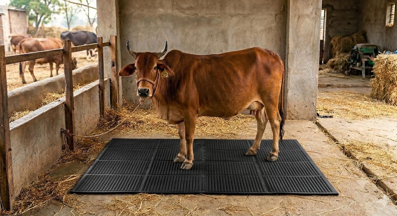FarmGuard Plus Cow Mat Strong Rubber Flooring for Dairy Operations Cat, Cow, Dog, Guinea Pig, Hamster, Miniature Pig, Rabbit, Tortoise Pet Mat-image-47