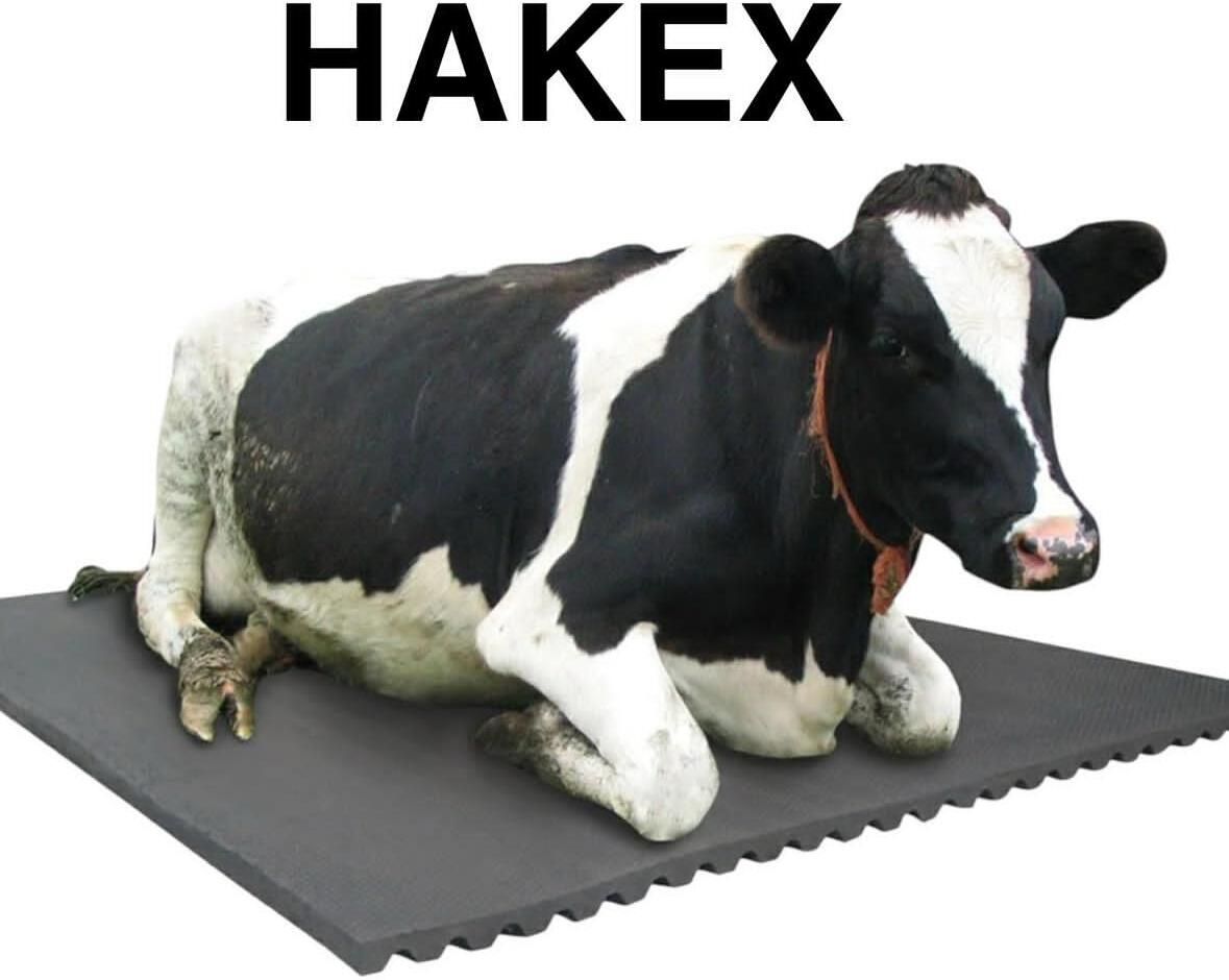 hakex COW MAT-Waterproof Rubber-Black26 (Mat 8*5 Feet) BPA Free For Horse- Cow, Dog, Hamster, Guinea Pig, Miniature Pig Pet Mat-picture-16