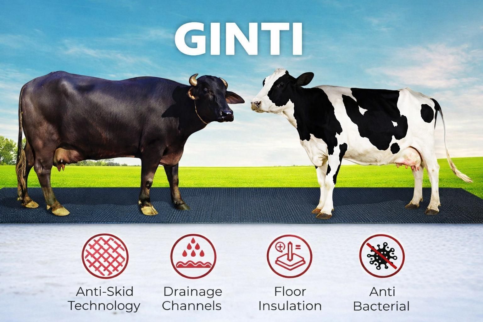 ginti Dairy Premium Comfort Mat for Cows with Enhanced Grip Technology Cat, Cow, Dog, Guinea Pig, Hamster, Miniature Pig, Rabbit, Tortoise Pet Mat-picture-37