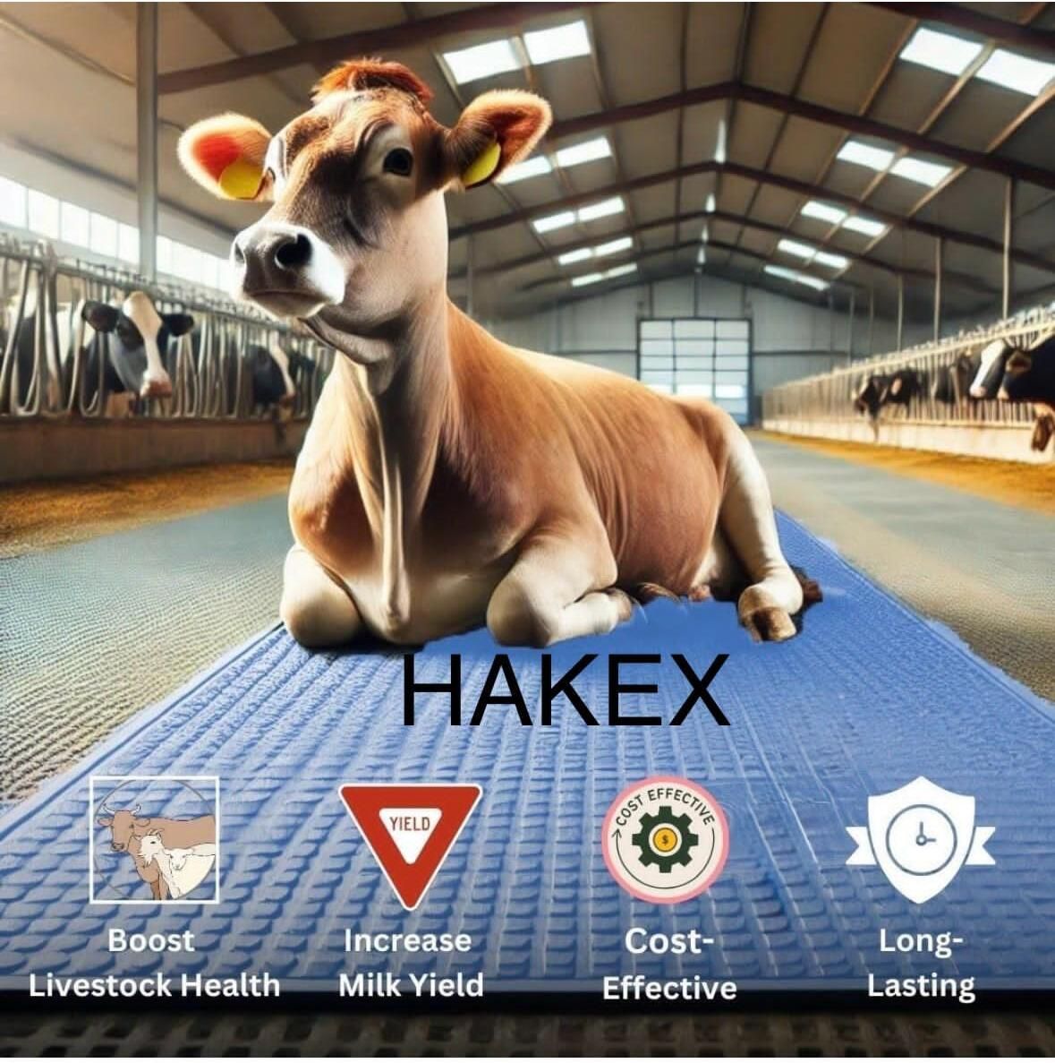 hakex COW MAT-Waterproof Rubber-Blue1 (Mat 8*5 Feet) BPA Free For Horse- Cow, Dog, Hamster, Guinea Pig, Miniature Pig Pet Mat-picture-22