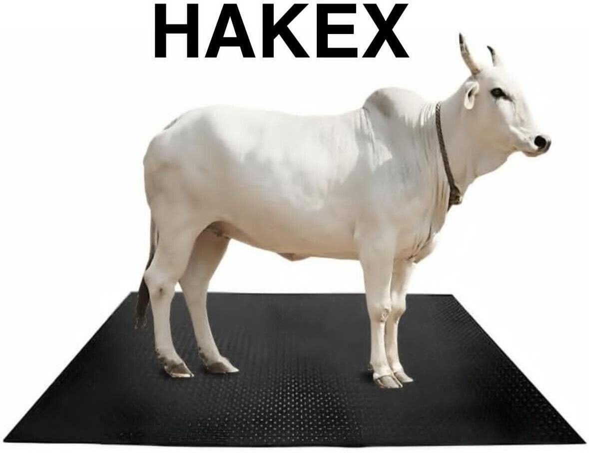 hakex COW MAT-Waterproof Rubber-Black25 (Mat 8*5 Feet) BPA Free For Horse- | Cow, Dog, Hamster, Guinea Pig, Miniature Pig Pet Mat-picture-23