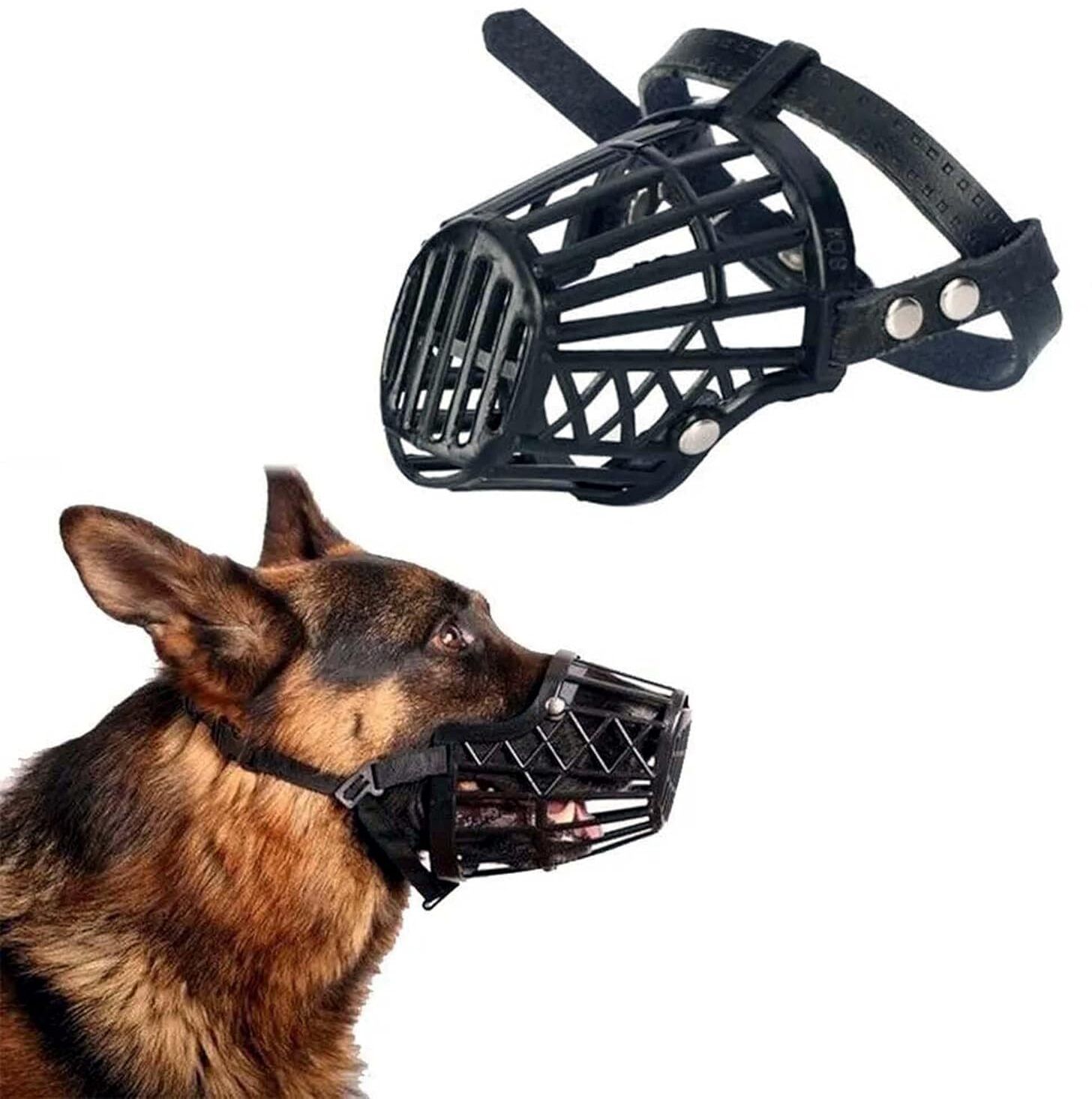 rvpaws Medium 4no Anti Biting Dog Muzzle Basket Cage Comfortable Barking Easy to Adjust Medium Other Dog Muzzle-picture-15