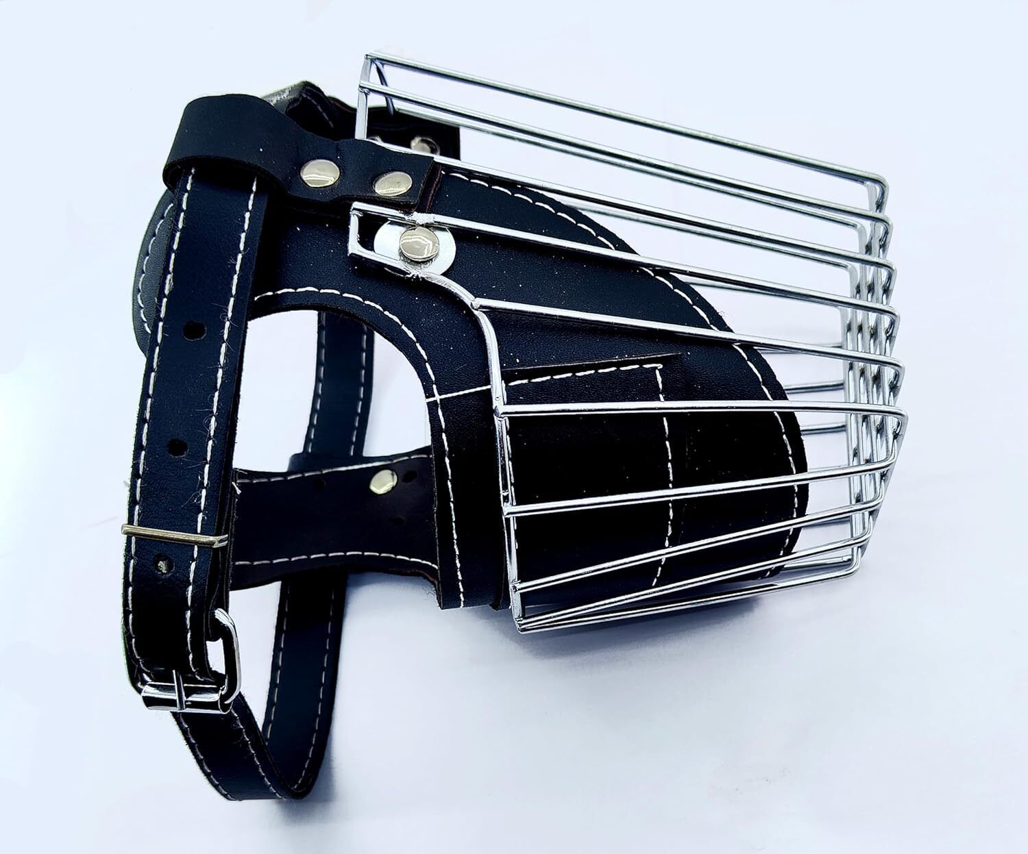 Medium Dogs Prevents Biting Chewing Barking Durable, Breathable Dog Metal Muzzle Medium Other Dog Muzzle-image-40