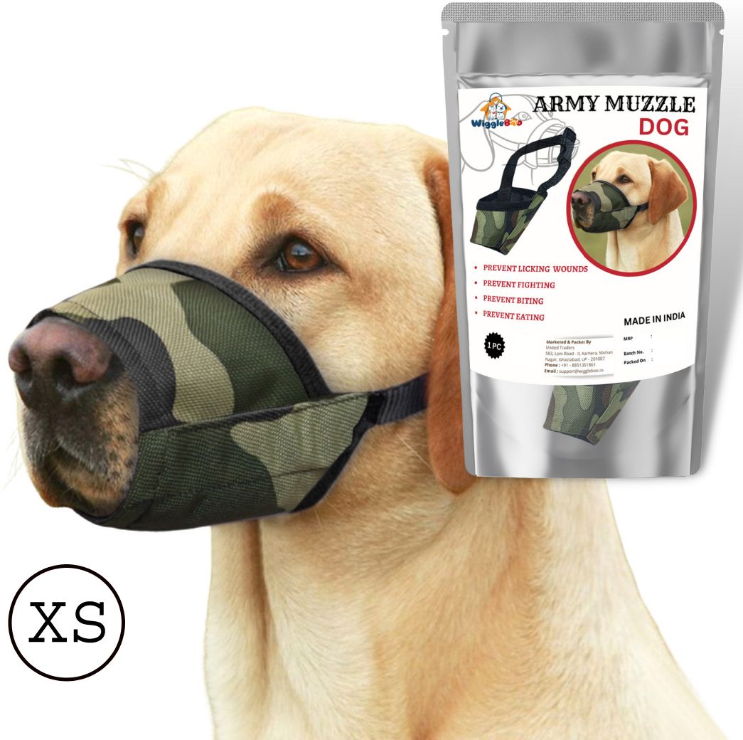 wiggleboo Dog Camouflage Muzzle, Safe & Comfortable Muzzle, Unique Camo Design Extra Small Other Dog Muzzle-picture-39