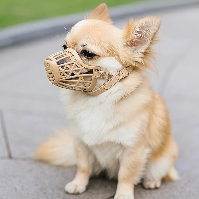 rvpaws 3no Breathable Basket puppy Muzzles Barking, Chewing Safety Guard for small Dogs Small Other Dog Muzzle-picture-6