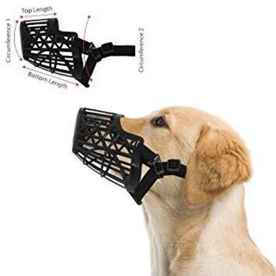 Dog 5-NO Plastic Muzzle Adjustable Basket Design Muzzle for Medium & Large Dogs Large Other Dog Muzzle-image-46