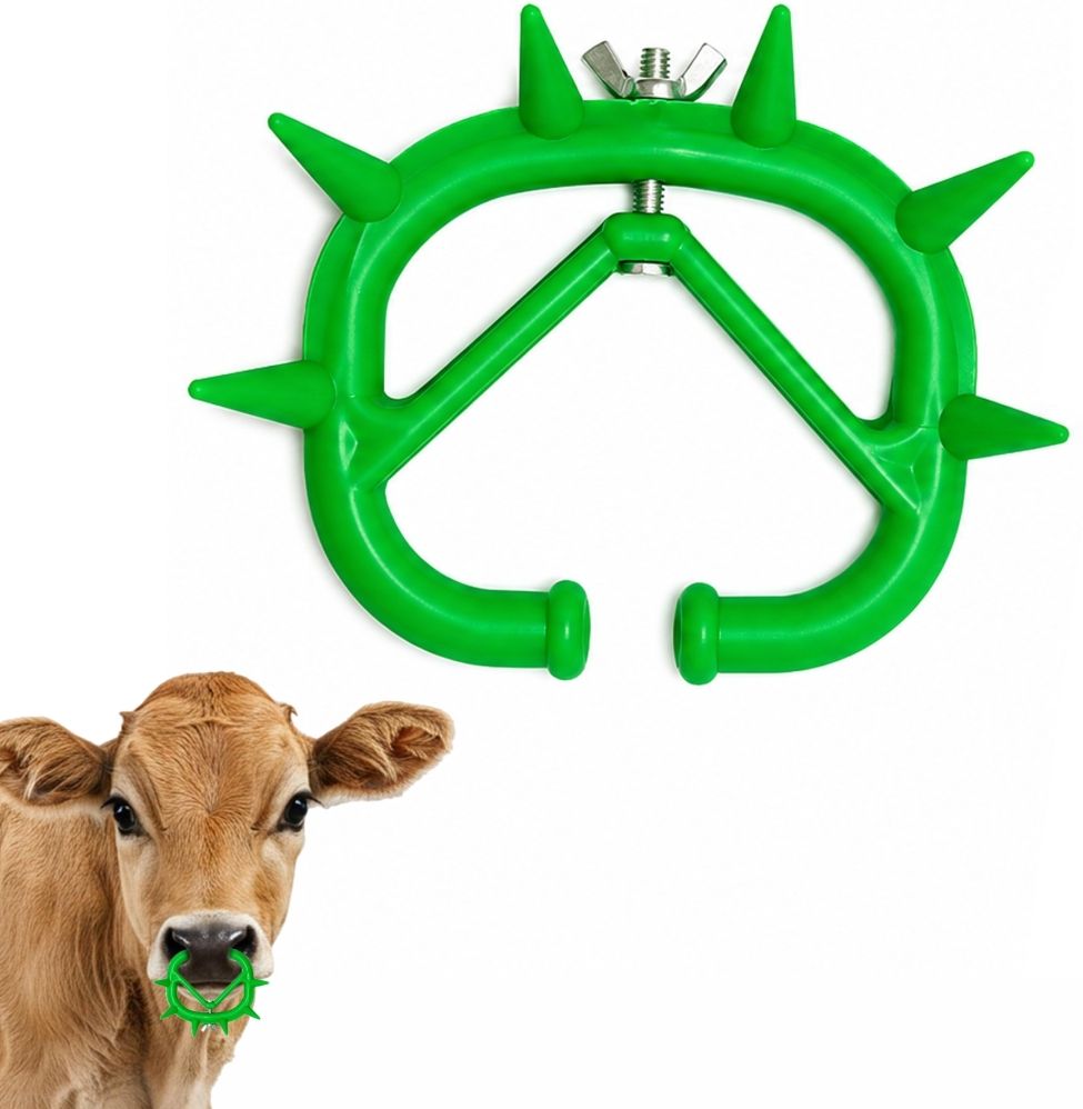 safure Calf Weaner Reusable Nose Ring Anti Suck Device for Calves Cattle Pack of 1 Pet Nursing Kit-picture-41