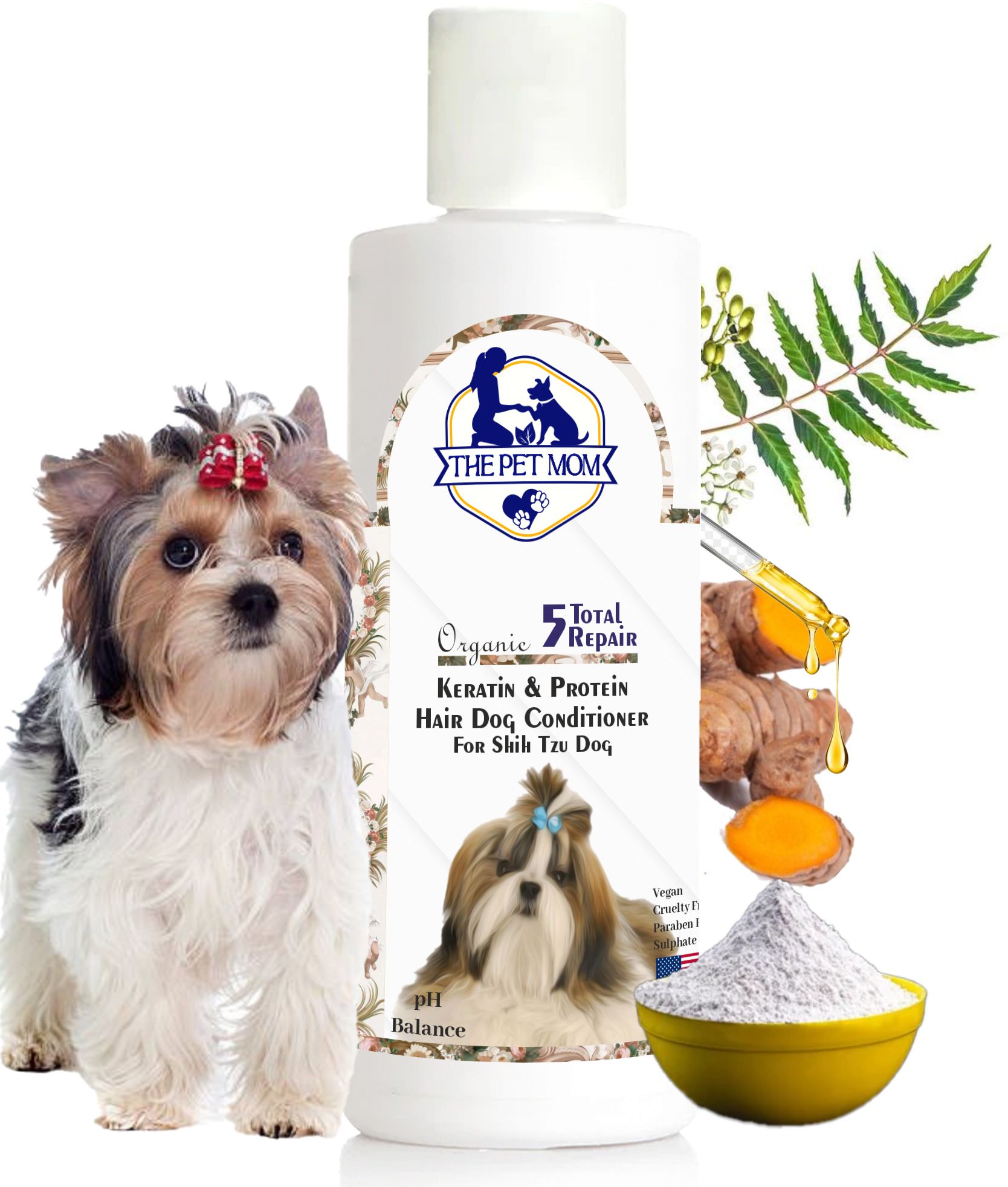 the pet mom Keratin & Protein Hair Dog Conditioner For Shih Tzu Dog | Dullness, Split Ends Conditioning Fresh Fragrance, Soft, Silky, Shine Dog Hair -Control Hair Fall | All Dog Breed, Dog Shampoo-picture-31