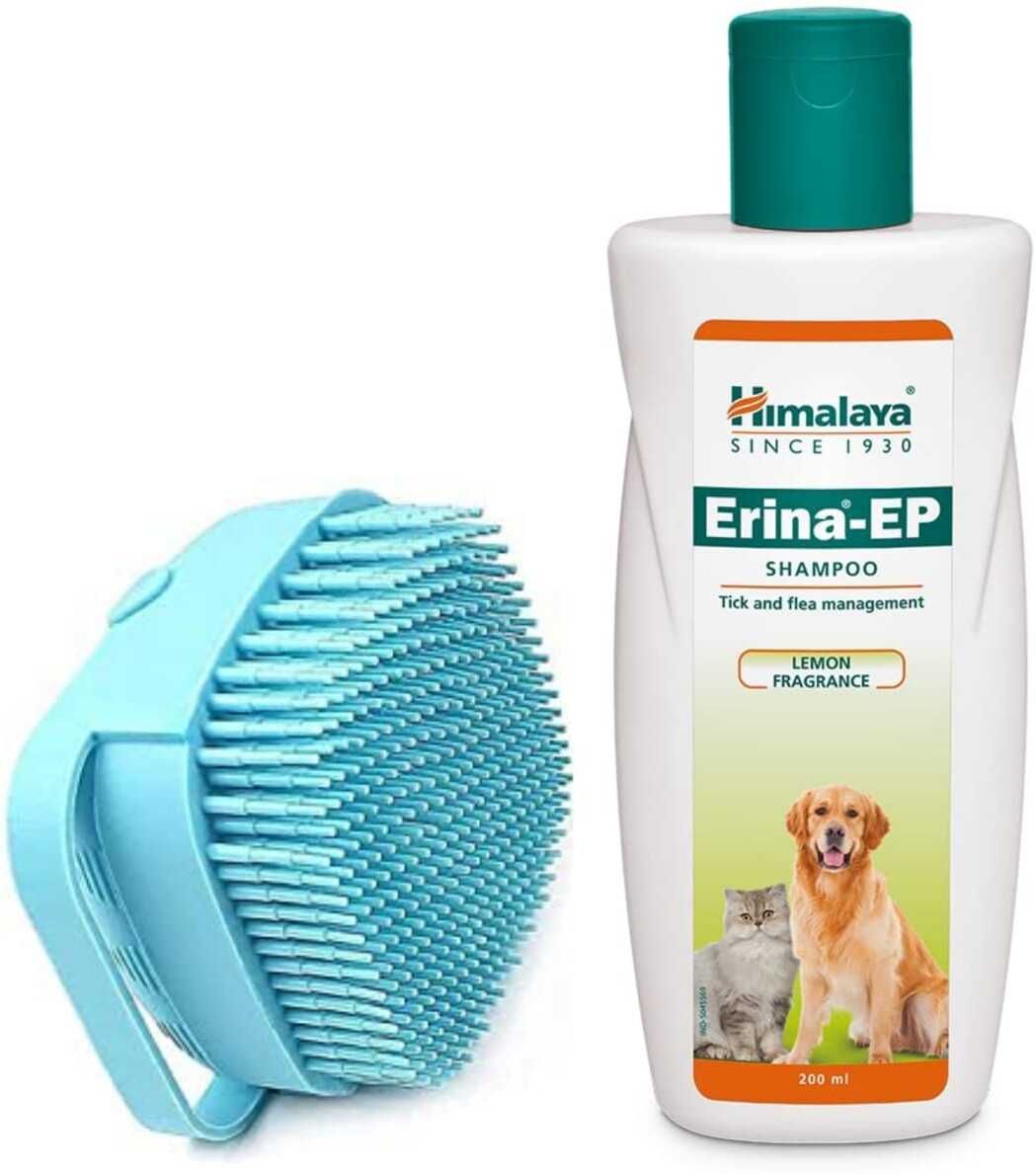himalaya herbals Erina ep shampoo 200ml Flea and Tick, Anti-itching Leamon Dog Shampoo-picture-31