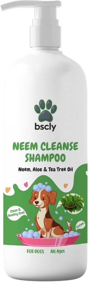 bscly Neem Cleanse Dog Shampoo, Moisturizes & Heals Skin Allergy Relief with Neem, Aloe and Tea Tree Oil Dog Shampoo-picture-16