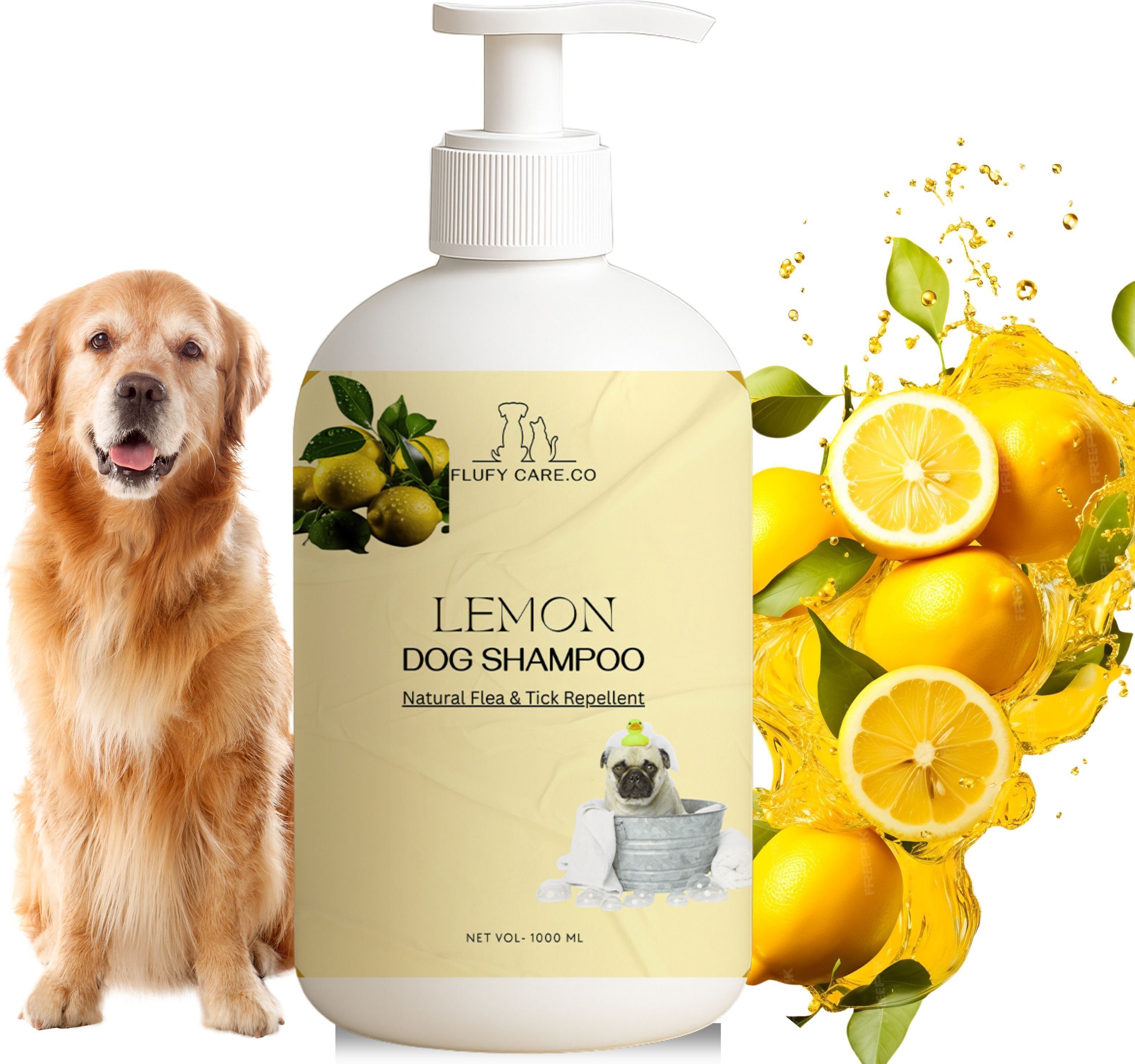 Lemon Dog Shampoo 1000ML– The Ultimate Refreshing Anti-fungal, Allergy Relief, Anti-itching, Hypoallergenic, Flea and Tick LEMON Dog Shampoo-image-7