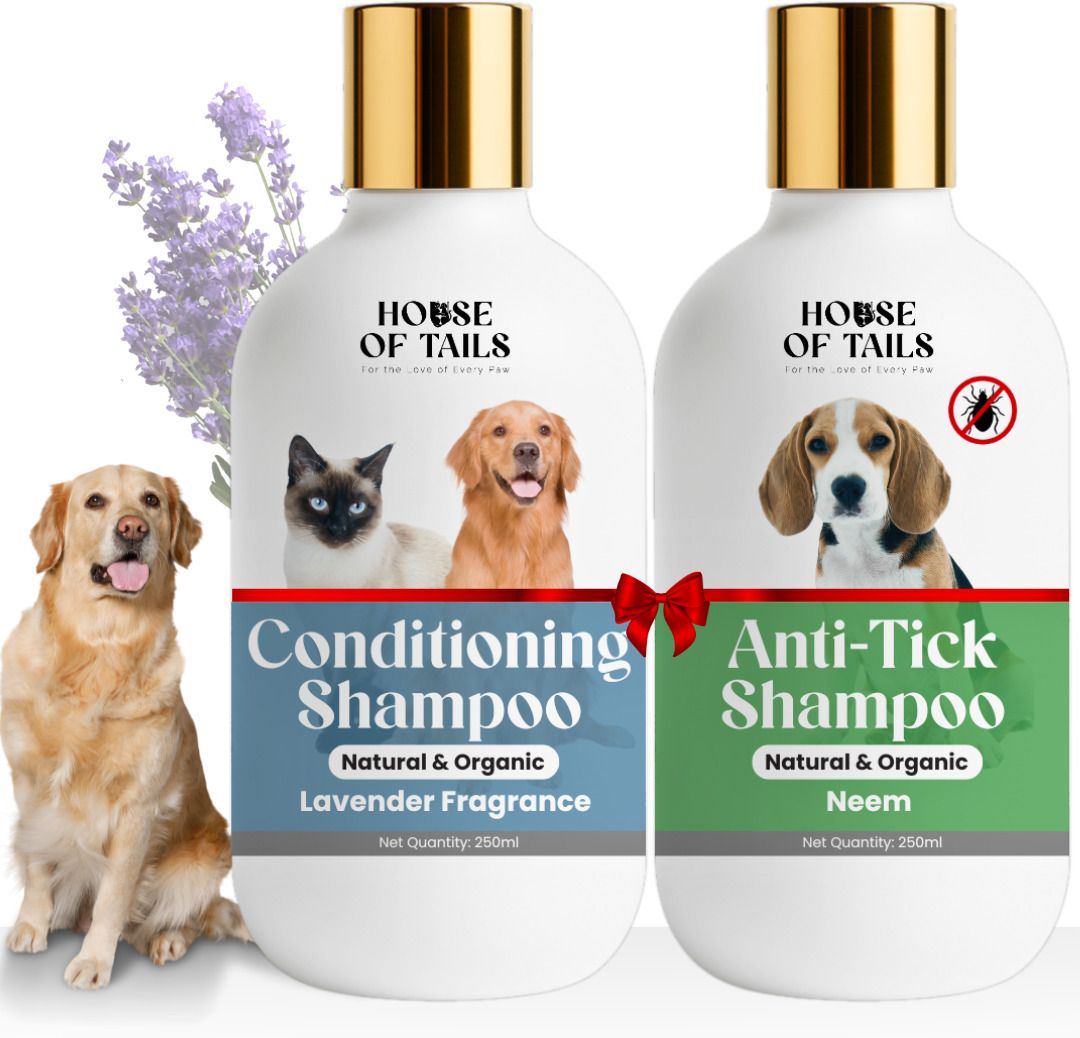 Conditioning & Anti-Tick Shampoo Combo | Tick Protection & Soft Fur Care Flea and Tick, Conditioning, Anti-dandruff, Anti-fungal Neem, Lavendar Dog, Cat Shampoo-image-27