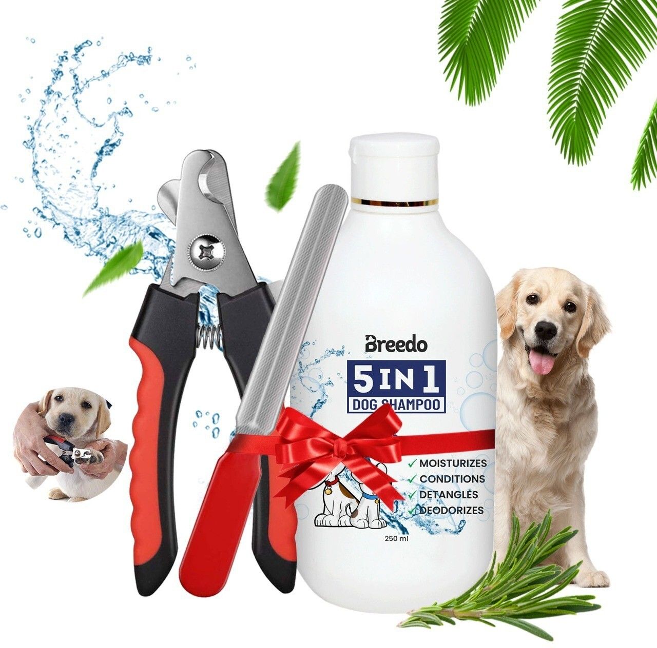 breedo Dog Need (Combo of 2) 5IN1 Shampoo Conditioner + Nail Clipper Allergy Relief, Conditioning, Anti-fungal, Anti-microbial, Anti-itching, Anti-dandruff Natural Dog Shampoo-picture-28