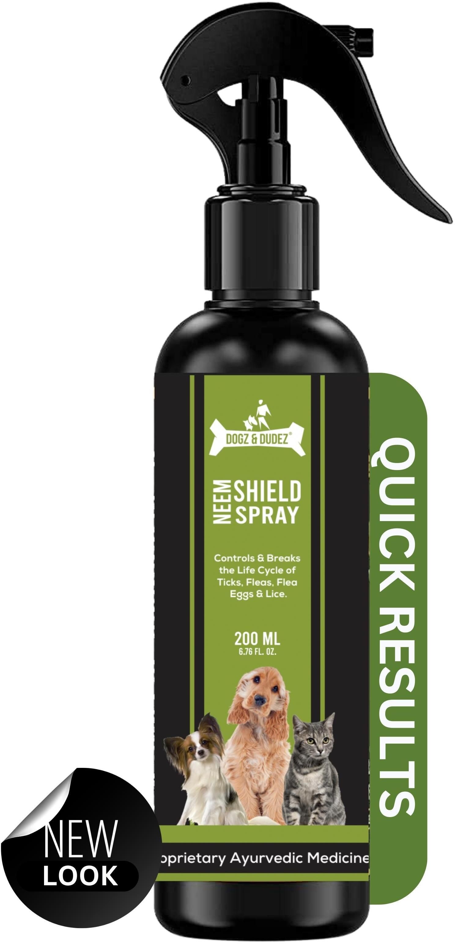 dogz & dudez Anti Tick & Flea Neem Shield Spray for Dogs, Puppies, Cats, Ayurvedic spray Flea and Tick Lemongrass Dog Shampoo-picture-37