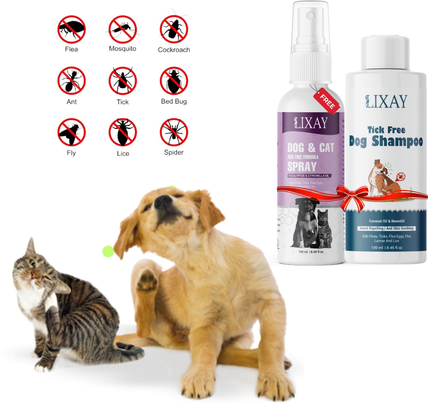 DOG & CAT ALL DAY USE BEST FOR PET Anti-dandruff, Anti-fungal, Conditioning, Flea and Tick STROWBERY Dog, Cat Shampoo-image-5