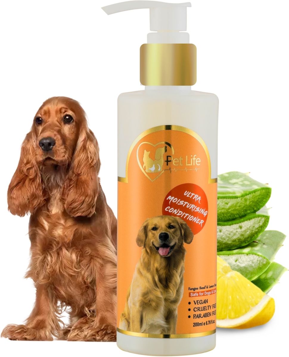 pet life Organic Ultra Moisturising Dog Conditioner For Cocker Spaniel Shiny Healthy Coat Conditioning Fresh Fragrance, Silky, Soft & Smooth Hair, Suitable For All Type Of Dog & Puppy Dog Shampoo-picture-12