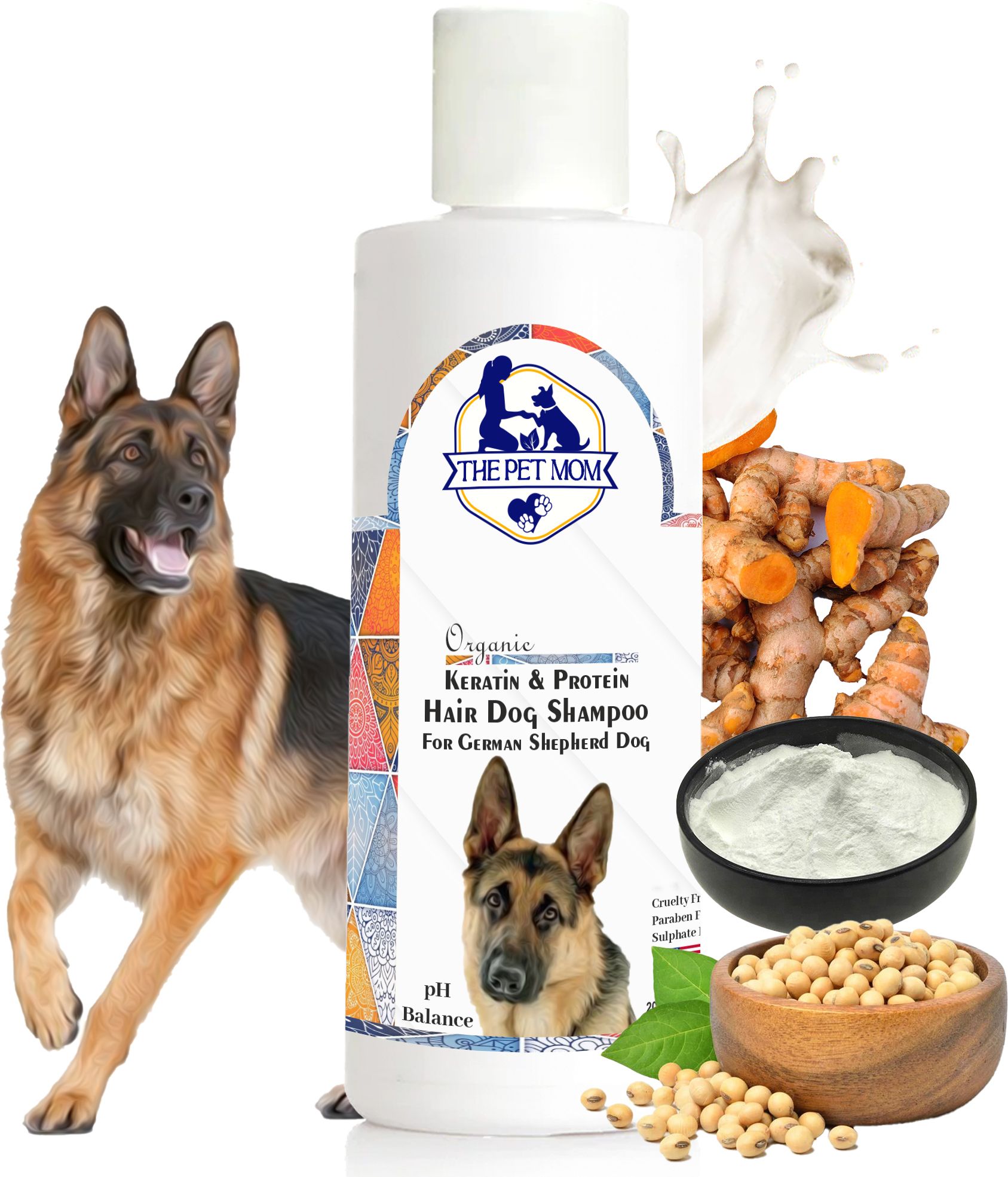 the pet mom Keratin & Protein Hair Dog Shampoo For German Shepherd Dog | Strengthen & Shine, Conditioning Fresh, Healthy Pet Fur Nourish | Deep-Cleansing & Removes Dirt | All Dog Breed, Dog Shampoo-picture-27