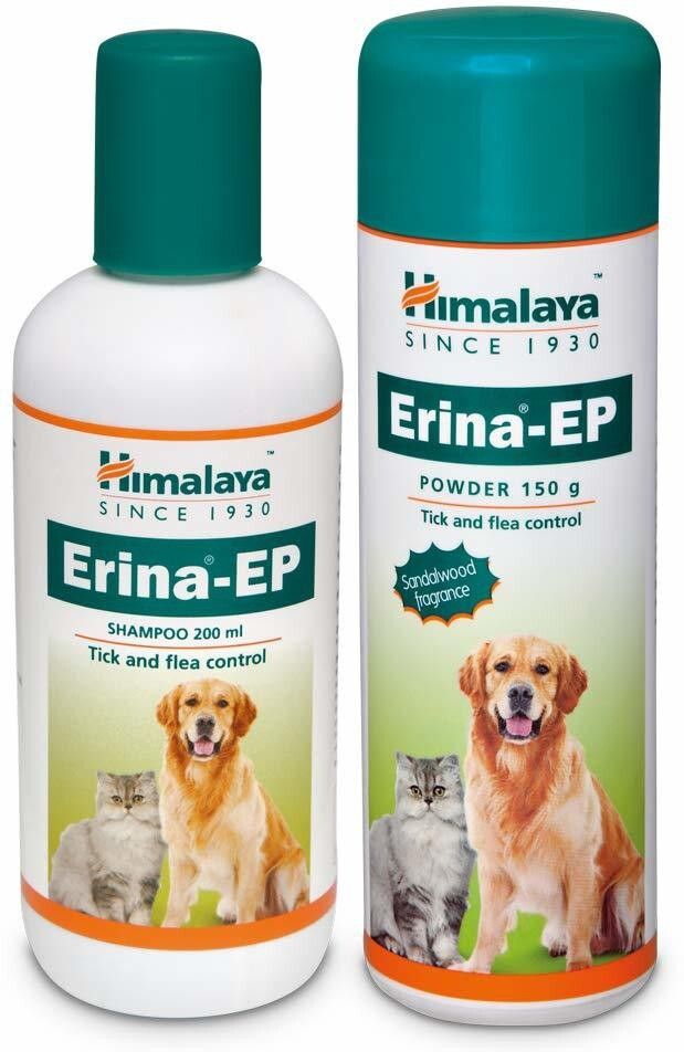 himalaya herbals Erina EP Tick & Flea Shampoo 200ml and Tick & Flea Dusting Powder 150ml Combo Flea and Tick NATURAL Dog, Cat Shampoo-picture-38
