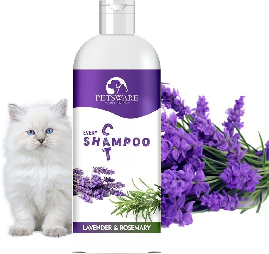 petsware 5 in 1 Lavender Cat Shampoo with Conditioner for Persian Cat & All Cat Types Anti-fungal, Anti-parasitic, Conditioning, Flea and Tick, Whitening and Color Enhancing Lavender Cat Shampoo-picture-46