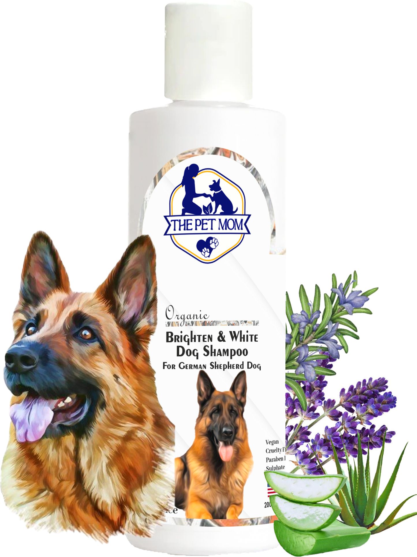 Organic Brighten & White Dog Shampoo For German Shepherd Dog–Deep Clean, Softens Conditioning, Whitening and Color Enhancing Fresh Fragrance, Coat Wash Shampoo For All Dog Breed, Dog Shampoo-image-31