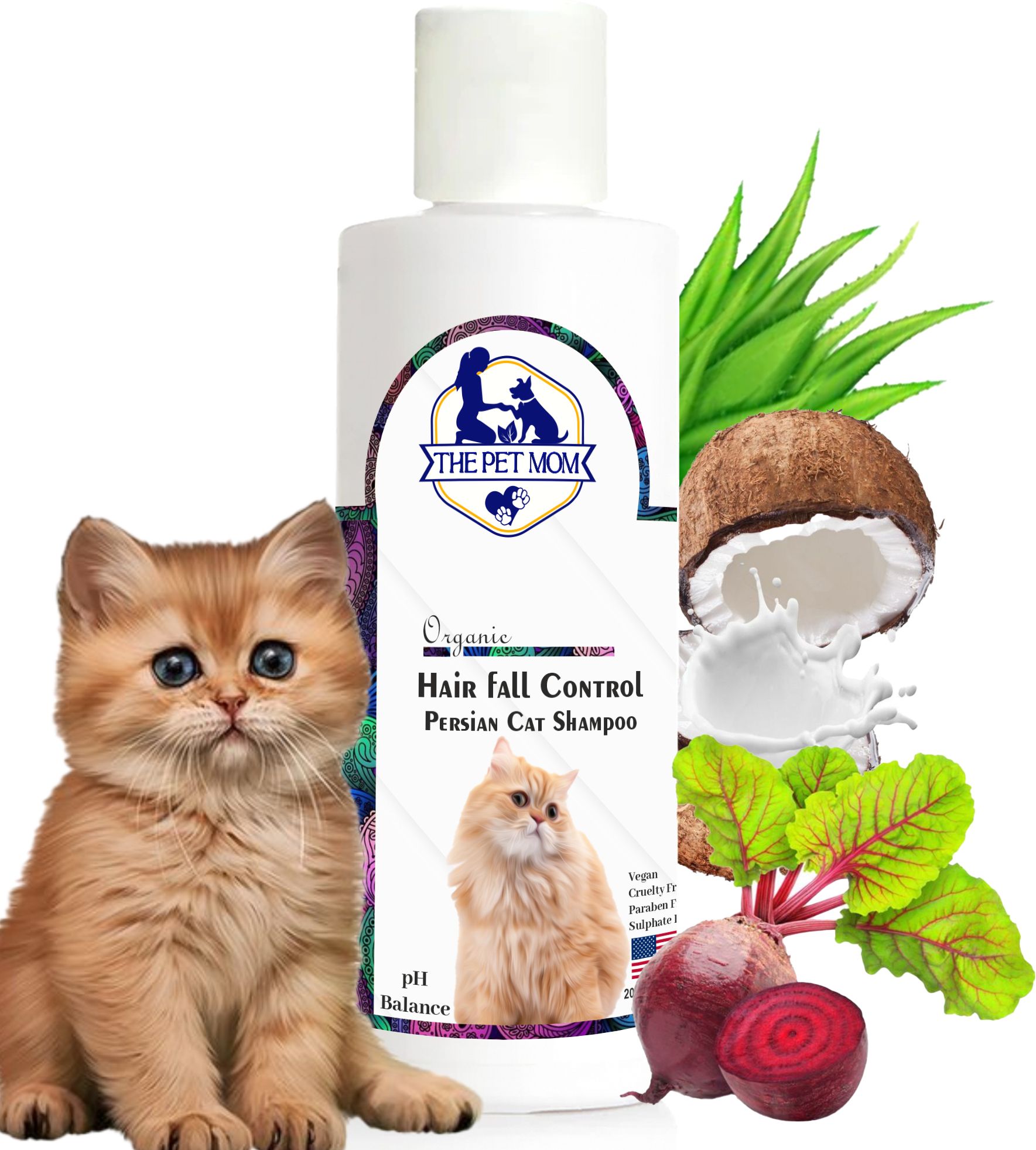 Persian Cat Shampoo Hair Fall Control–Cat Hair Shed Control, Strengthening Coat, Conditioning Fresh, Reduces Hair Fall, Cleans & Conditions, De-Shedding Cleanser All Cat Breed, Cat Shampoo-image-12