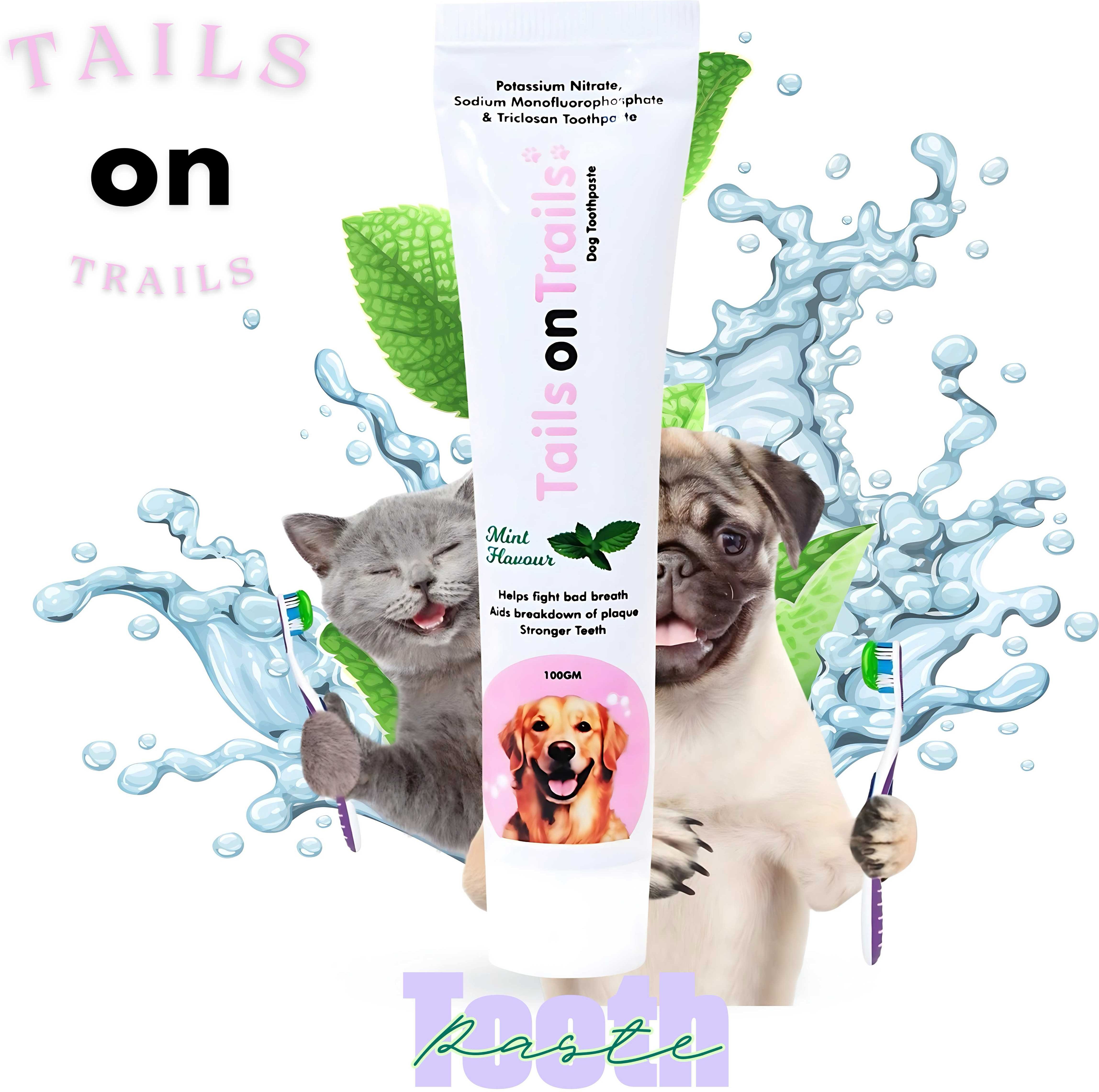 tails on trails Dog Tooth Paste for Fresh Breath & Clean Teeth | Remove Plaque, Tartar and Odor Pet Toothpaste-picture-32