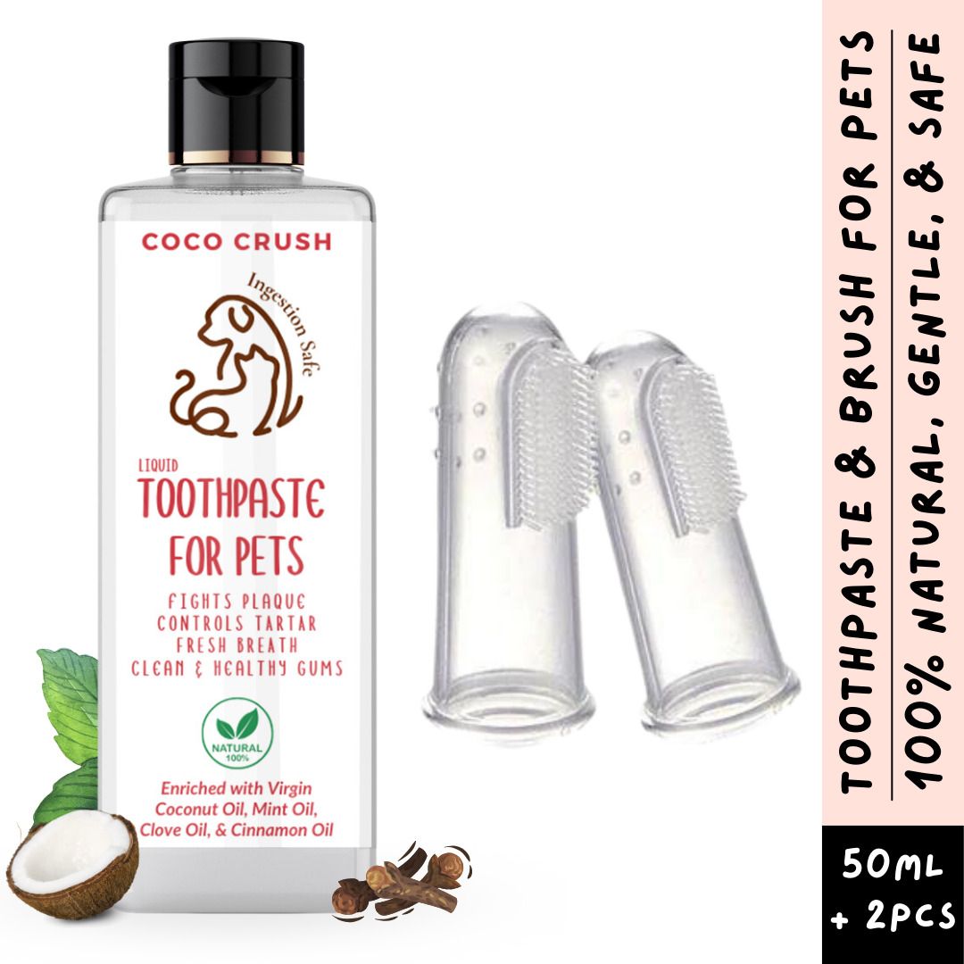 100% Natural Pet Toothpaste, 50ml & 2 Finger Toothbrush for Dental Care | Pet Toothpaste-image-12