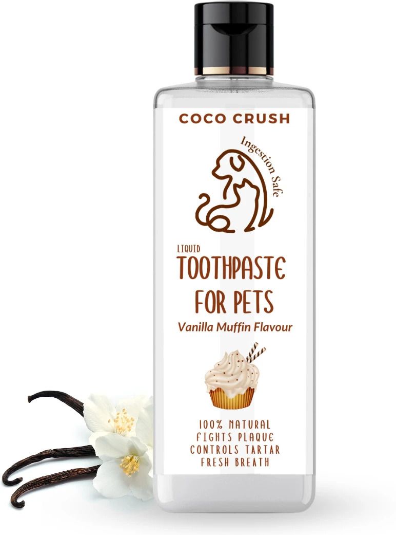 Toothpaste for Pets with Coconut Oil | Edible Vanilla Muffin Flavor | 100% Pure Pet Toothpaste-image-30
