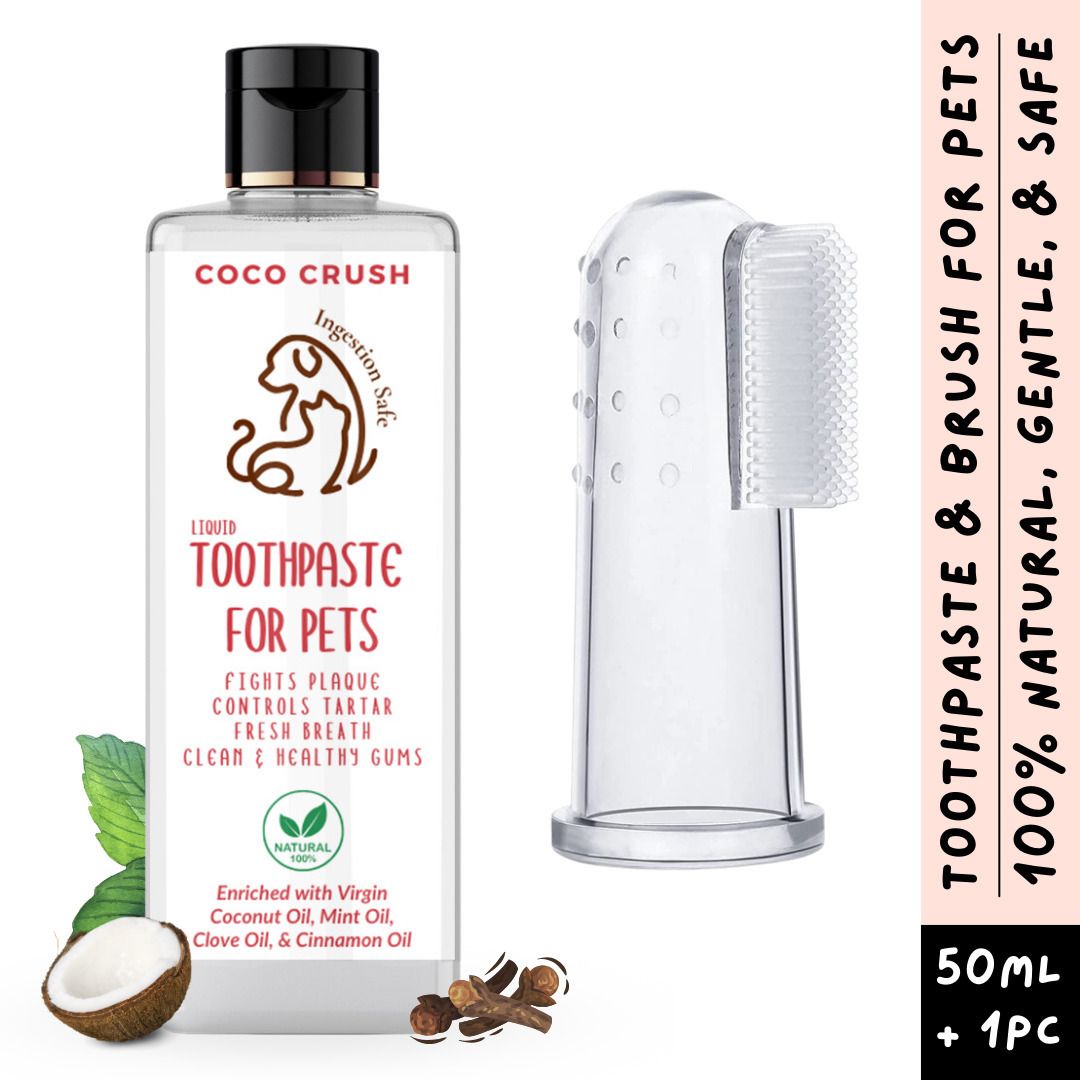 100% Natural Pet Toothpaste & Finger Toothbrush Combo for Dental Care | Pet Toothpaste-image-40