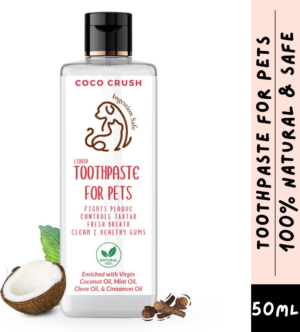 coco crush Natural Pet Toothpaste with Coconut Oil | Clove, Peppermint, & Cinnamon Flavour Pet Toothpaste-picture-23