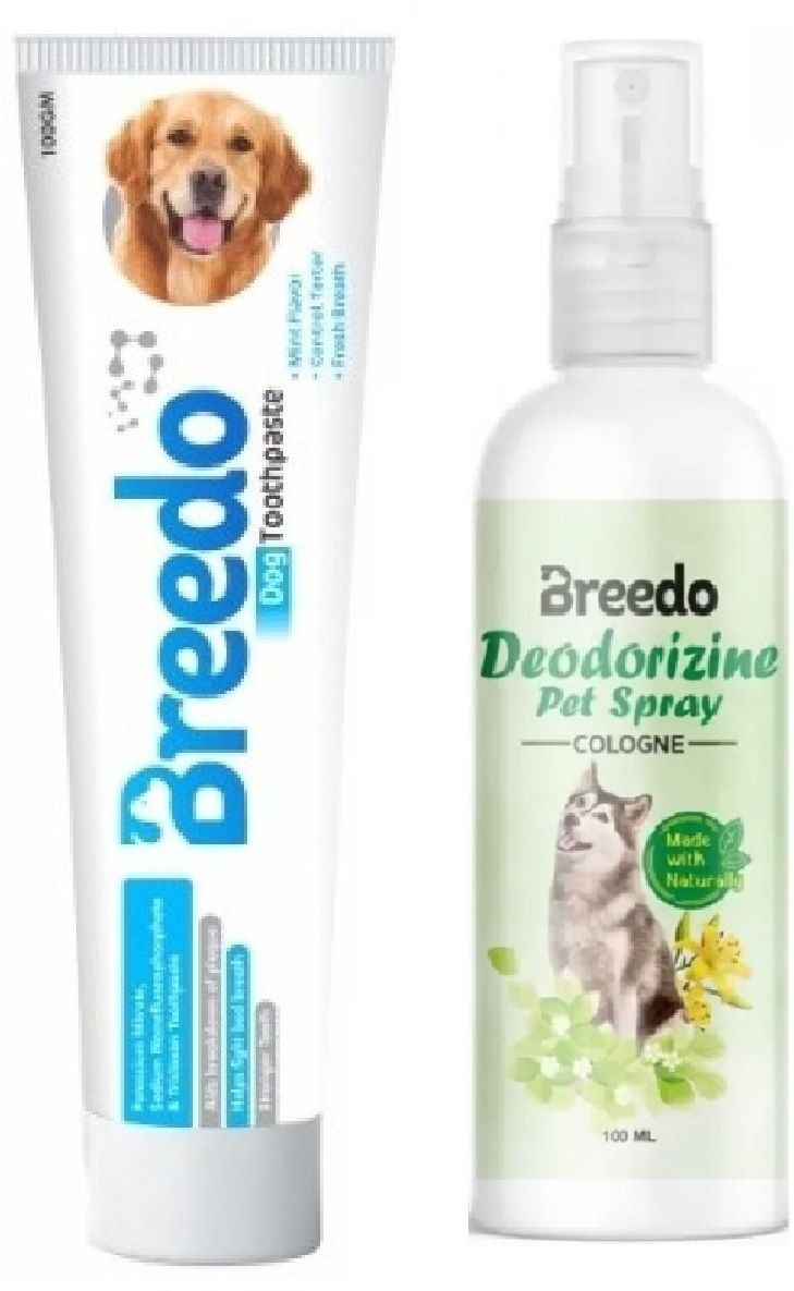 breedo Dog Cool Mint Toothpaste (100gm)+Dog Deodorizine Perfume Spray(100ml) Pet Toothpaste-picture-15