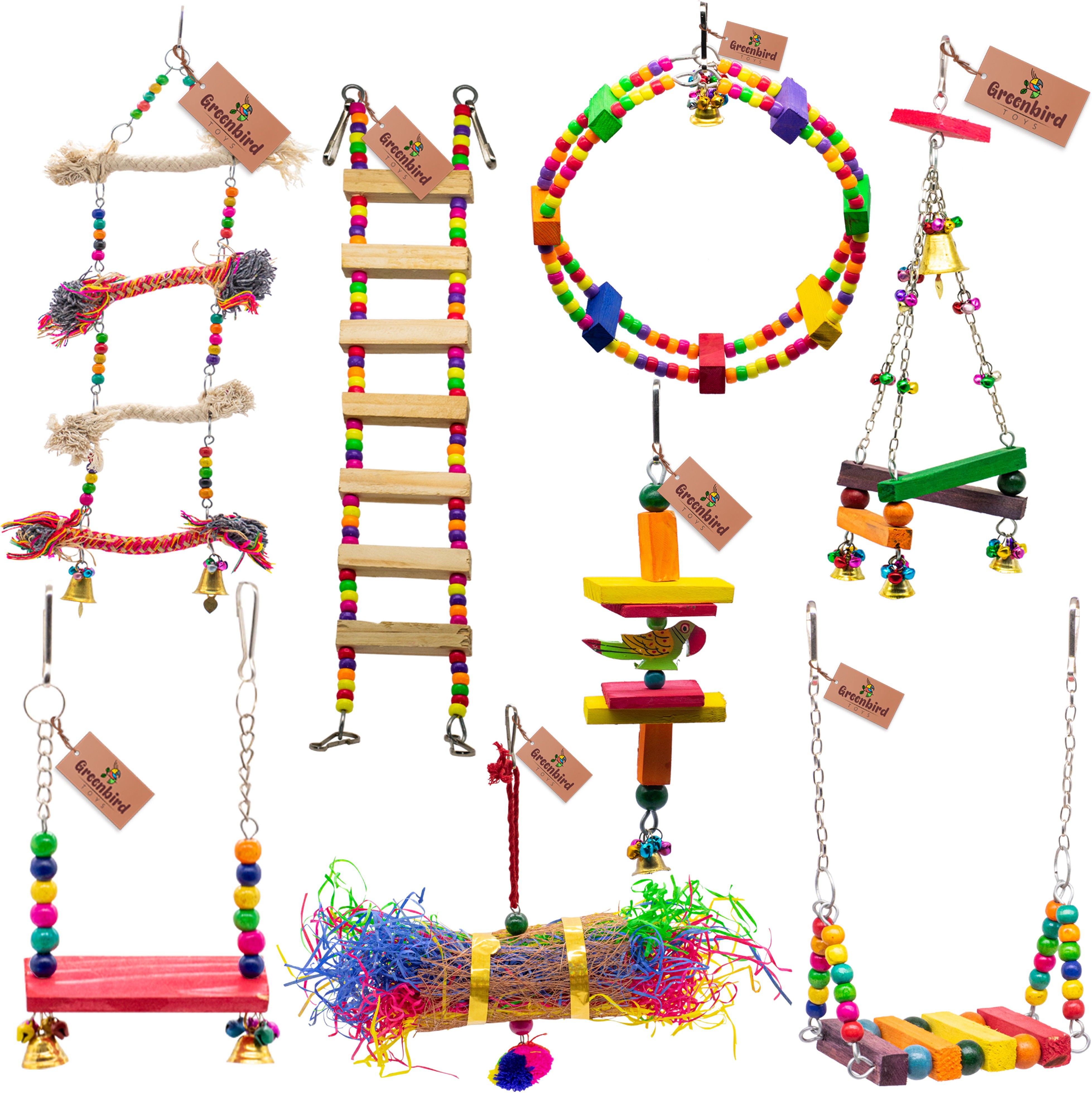 greenbirds Wooden Chew Toy, Training Aid, Perch For Bird-picture-25