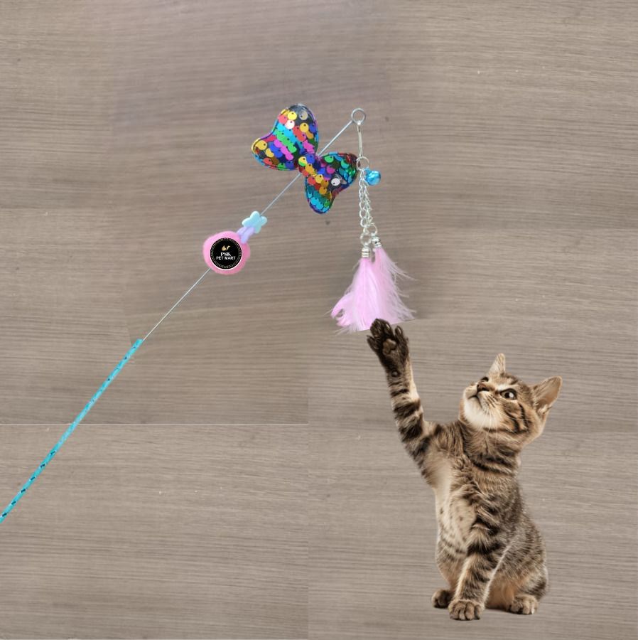 pet guard Cat Toys -Interactive Cat Feather Toy Set -Activity Cat Toys Plastic Training Aid For Cat-picture-21