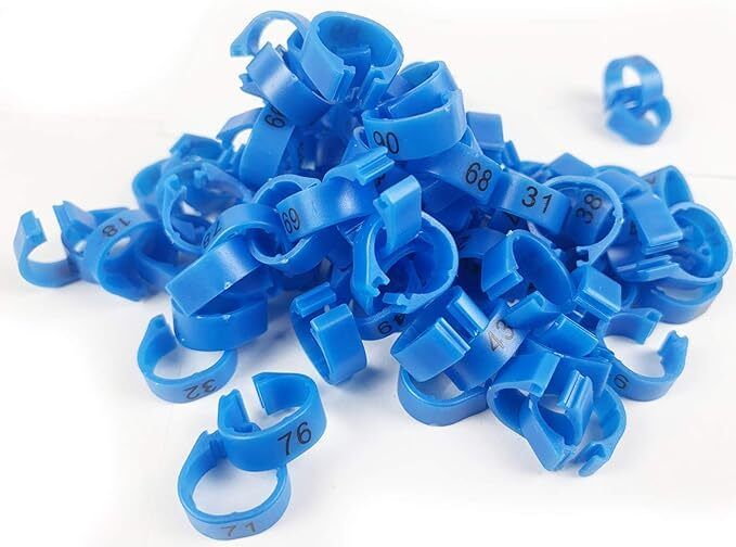 g p s 50 Pcs Pigeon Clip Rings - Blue Plastic Training Aid For Bird-picture-14