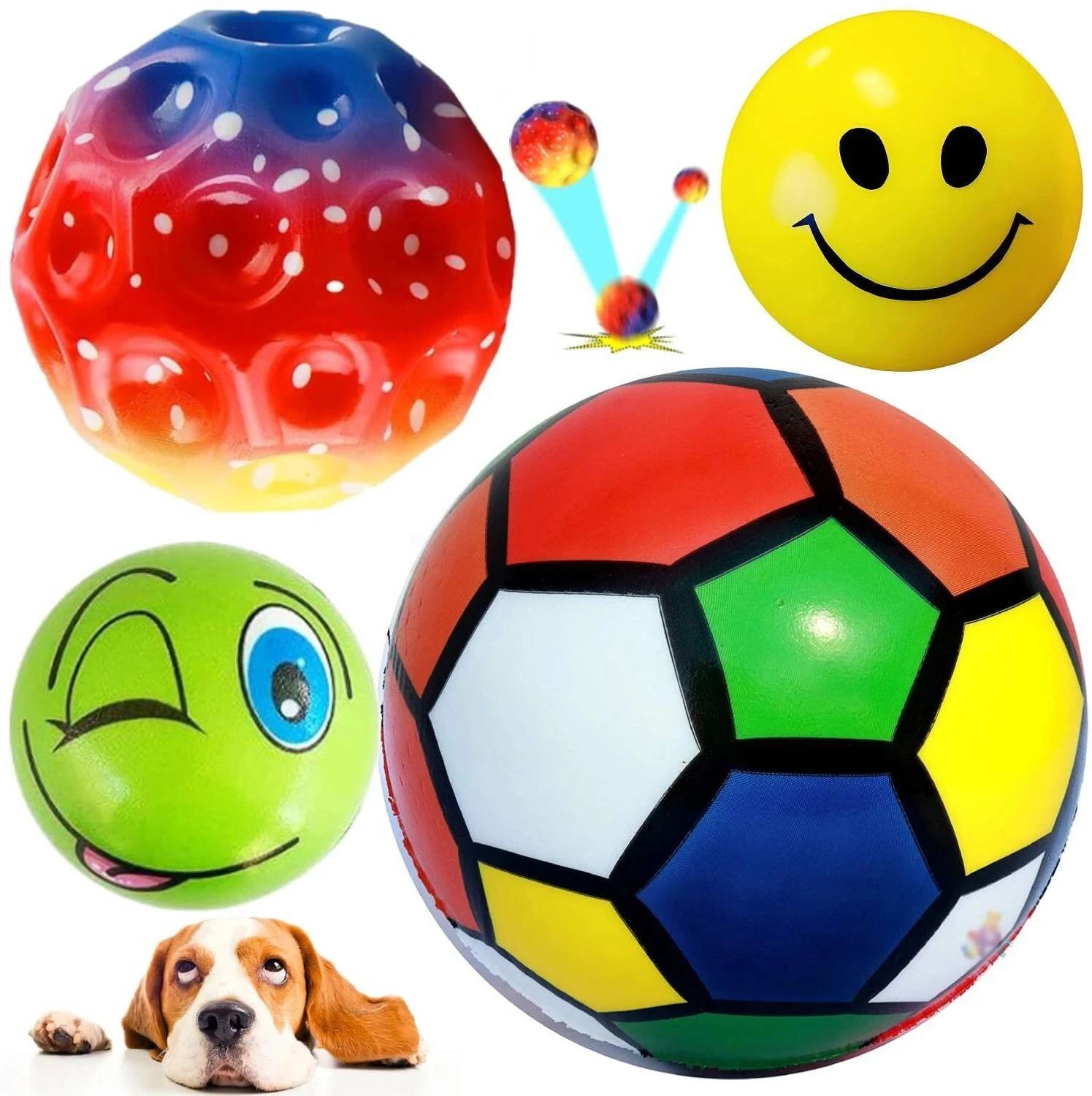 YOUHAVEDEAL 4-in-1 Foam Ball Combo for Dogs – Soft Bouncing Toy Set for Puppies Sponge Ball, Fetch Toy, Training Aid, Soft Toy For Dog-image-31