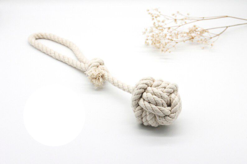 esselkay Monkey Fist Knot Ball with Handle Cotton Chew Toy For Dog & Cat-picture-11