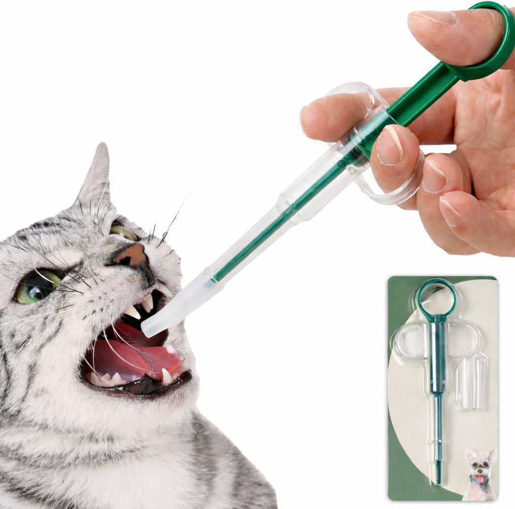 petsnplay CAT and Dog medicine feeder syringe with 2 silicone head for dry and liquid meds Plated Treat Dispensing Toy For Dog & Cat-picture-37