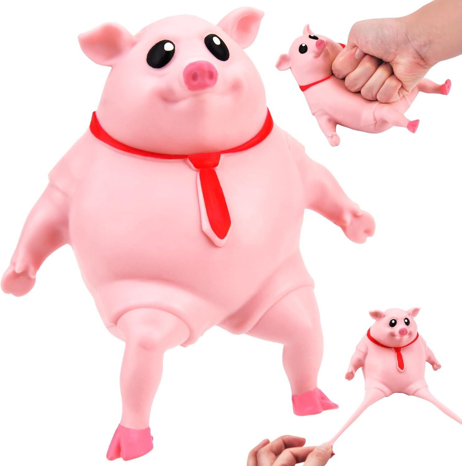 pripiva Stretchy Glue Sand Filled Rubber Pig Latex Piglet Doll Toy Piggy Squeeze Toy Rubber Rubber Toy For Miniature Pig-picture-7