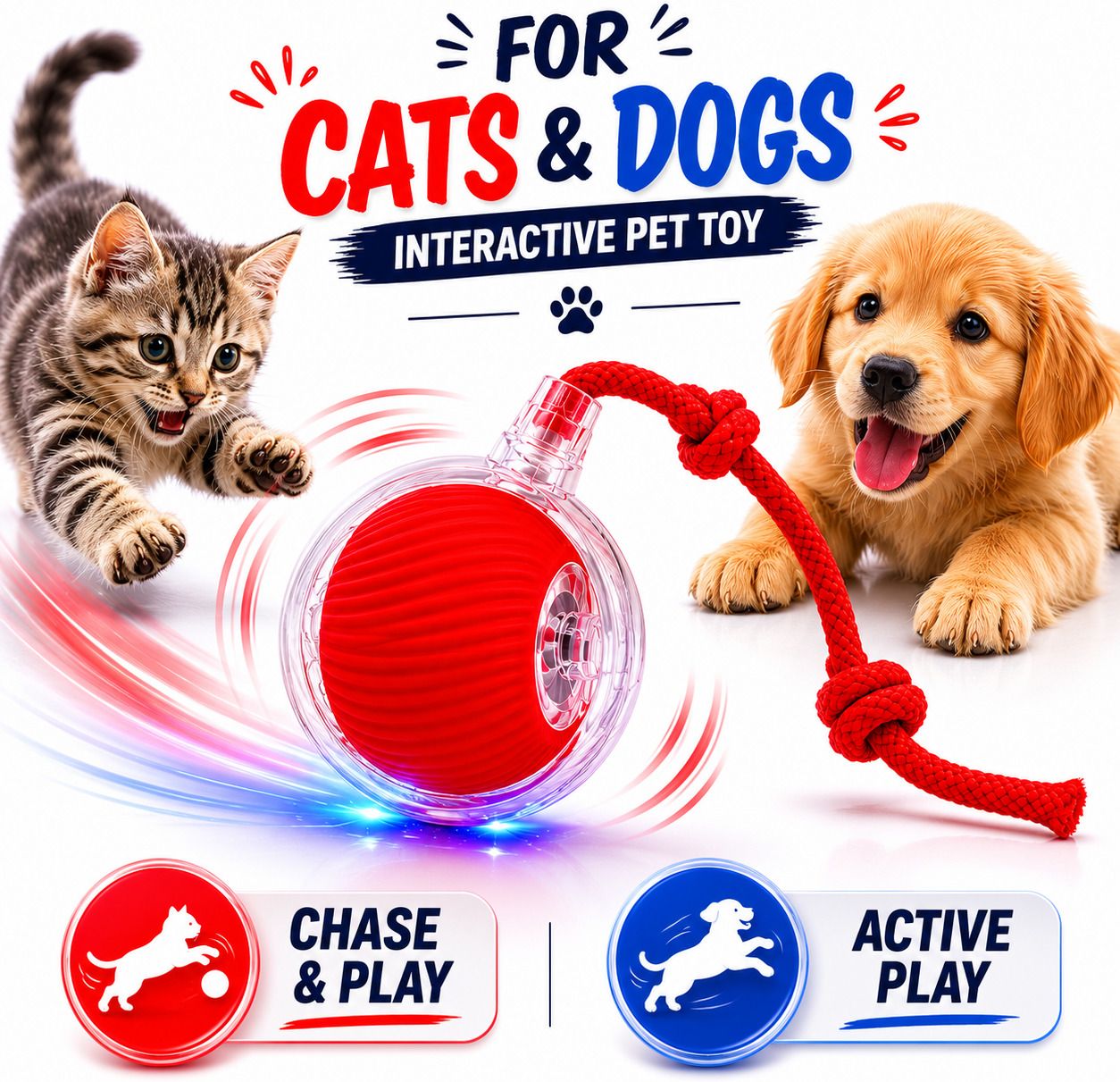 pawmino Automatic Moving Dog Toy & Cat Ball | Rechargeable Smart Pet Toy Ball | Silicone Ball For Dog & Cat-picture-42