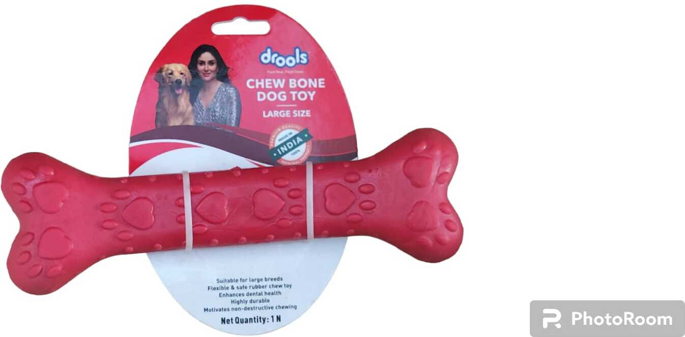 drools chew bone dog toy- large size Leather Bone For Dog & Cat image 1