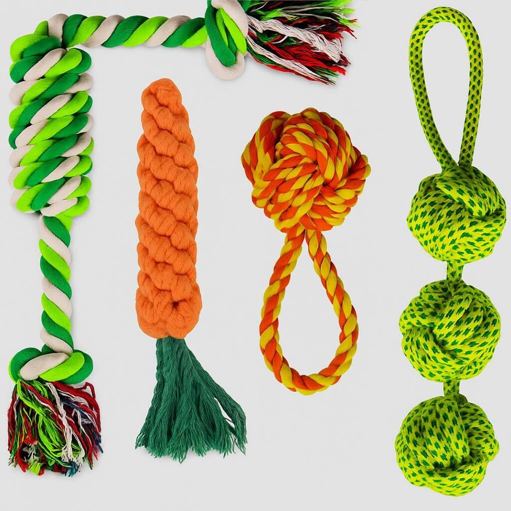 petzluv Dog Toys, Cotton Chew Rope Toys for Small Medium Dog Puppy Teething Toys Durable Cotton Ball, Fetch Toy, Tug Toy, Training Aid, Chew Toy For Dog-picture-18